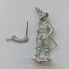 Сборная миниатюра из смолы Пехотный офицер, идущий 28 мм, Аванпост
