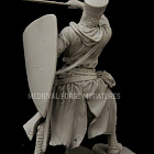 Сборная миниатюра из смолы Knight of the Order XII-XIII century, 75 mm (1:24) Medieval Forge Miniatures