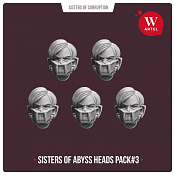 Сборные фигуры из смолы Sisters of Abyss Heads pack#3, 28 мм, Артель авторской миниатюры «W» - фото