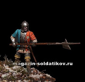 Сборная миниатюра из смолы Война роз. Алебардист №4, 54 мм, V&V Miniatures - фото