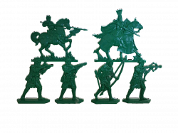 Солдатики из пластика Барон Аделин 54 мм (6 шт., зелёный, пластик) Воины и битвы