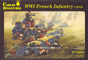 Солдатики из пластика Французская пехота WWI (1/72) Caesar Miniatures - фото