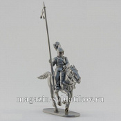 Сборная миниатюра из смолы Конный знаменосец, 28 мм, Аванпост - фото