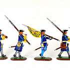 Солдатики из пластика Пехота Карла XII в походе, Северная война 1700-1721 (набор в росписи), Большой полк