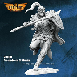 Сборная миниатюра из смолы Assena-Leena Elf Warrior,First Legion