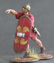 Сборная фигура из металла Roman Hastatus, 54 мм, Alive history miniatures - фото
