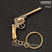 Брелок из бронзы Брелок «Револьвер "Deane-Adams», 55 мм, Аванпост - фото