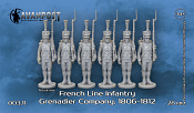 Сборная миниатюра из смолы Французская линейная пехота: гренадерская рота, Франция, 28 мм, Аванпост - фото