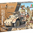 Сборная модель из пластика Autoblinda AB 41 with Bersaglieri El Alamein (1/35) Italeri