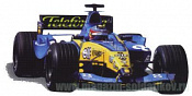 Сборная модель из пластика Aвтомобиль F1 Рено 2004 1:18, Хэллер - фото