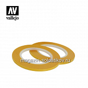 Маскирующая лента (Уп.2 шт) 3 мм*18 м/ Vallejo - фото