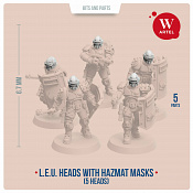Сборные фигуры из смолы L.E.U. - Hazmat Heads, 28 мм, Артель авторской миниатюры «W» - фото