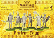 Сборная миниатюра из смолы Древний Египет (6 фигурок), 40 мм, V&V miniatures - фото