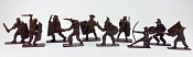 Солдатики из пластика Последняя битва, набор из 10 фигур (коричневый) 1:32, ИТАЛМАС - фото