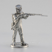 Сборная миниатюра из металла Егерь, стреляющий 28 мм, Аванпост - фото