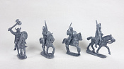 Солдатики из пластика Конные викинги, 40 мм, набор 4 шт - фото