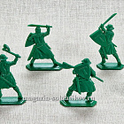 Солдатики из пластика Тевтонский орден. Пешие сержанты, 54 мм (8 шт, пластик, зеленый) Воины и битвы