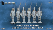 Сборная миниатюра из смолы Французская линейная пехота: фузилерная рота, Франция, 28 мм, Аванпост - фото