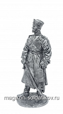 Миниатюра из олова Гвардии сержант Кубанских казачьих кавалерийских частей, 1943-45гг, 54мм. EK Castings - фото