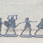 Балеарские Пращники, 8 шт, пластик (серебряный), 54 мм, Воины и Битвы