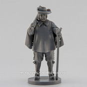 Сборная миниатюра из смолы Мушкетёр, стоящий, 28 мм, Аванпост - фото