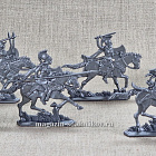 Конные амазонки 54 мм (6 шт, пластик, серебро) Воины и Битвы