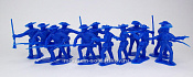 Солдатики из пластика Confederates 12 figures in 4 poses (blue) 1:32, Timpo - фото