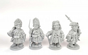 Фигурки из смолы Северная война, набор из 4 фигурок, 50 мм, Баталия миниатюра - фото