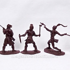 Солдатики из пластика Гуроны №2 (темно-коричневый цвет, 5 шт), 1:32 Хобби Бункер