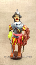 Испанский конкистадор, цветная полимерная глина - фото