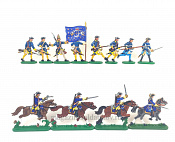 Солдатики из пластика Армия Карла XII. Северная война (набор в росписи), Большой полк - фото