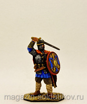Миниатюра из олова Легковооруженный княжеский дружинник XII-XIII вв., 54 мм, Большой полк - фото