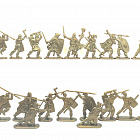 Солдатики из пластика Игровой состав. Тевтобург: Германские воины (12+8 шт, темная бронза) 52 мм, Солдатики ЛАД