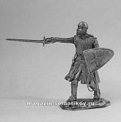 Миниатюра из олова 049 РТ Рыцарь тевтонского ордена XIII века, 54 мм, Ратник - фото
