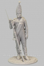 Сборная миниатюра из смолы Сержант гренадерской роты павловского гренадерского полка, 1812 г, 75 мм, Аванпост - фото