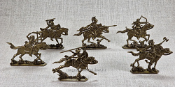Конные амазонки 54 мм (6 шт, пластик, бронза), 54 мм, Воины и Битвы