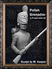 Сборная миниатюра из смолы Polish grenadier 1/9, Legion Miniatures - фото