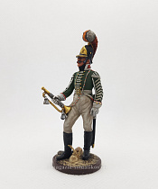 Миниатюра из олова Штаб-трубач драгунского полка, 1803-1806 гг, 54 мм, Студия Большой полк - фото